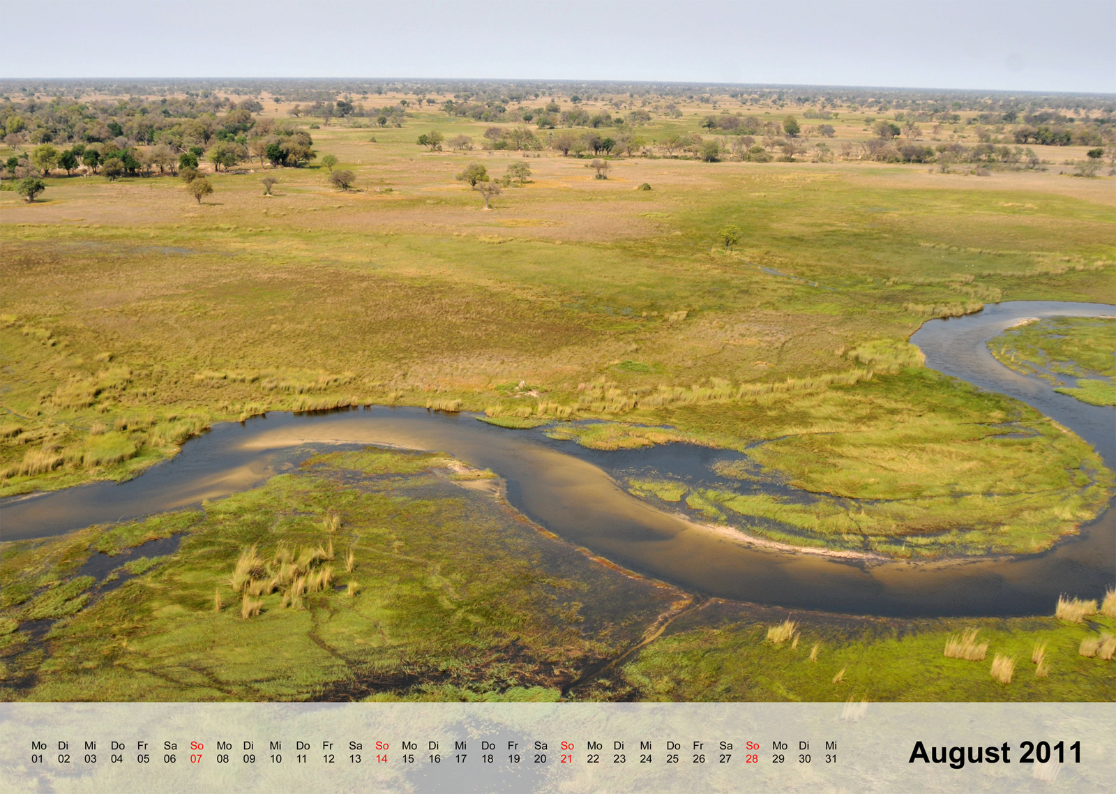 Okavangodelta | Botswana - Kalender 2011 - August
