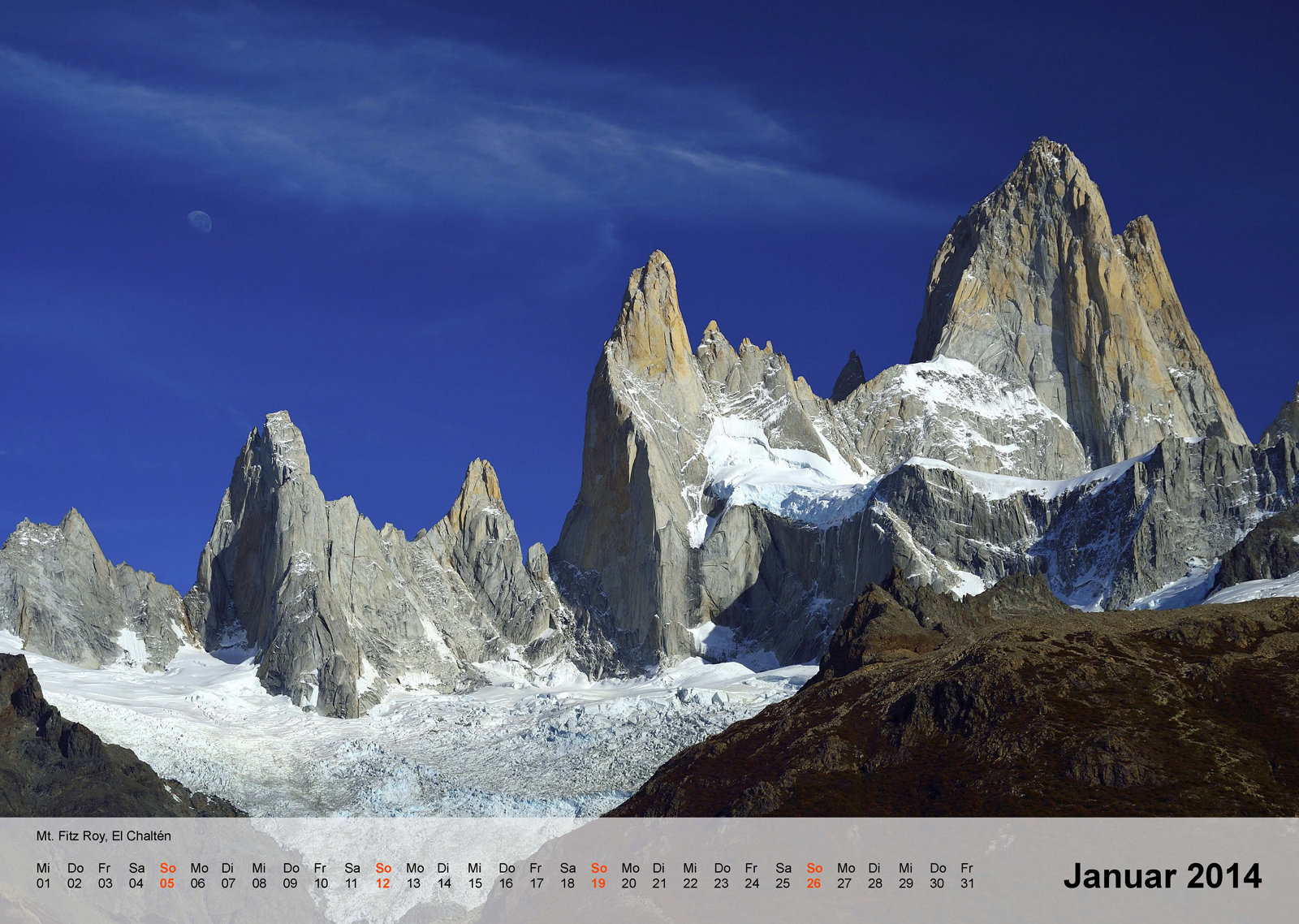 Mt. Fitz Roy | El Chaltén | Argentinien | Kalender 2014 - Januar