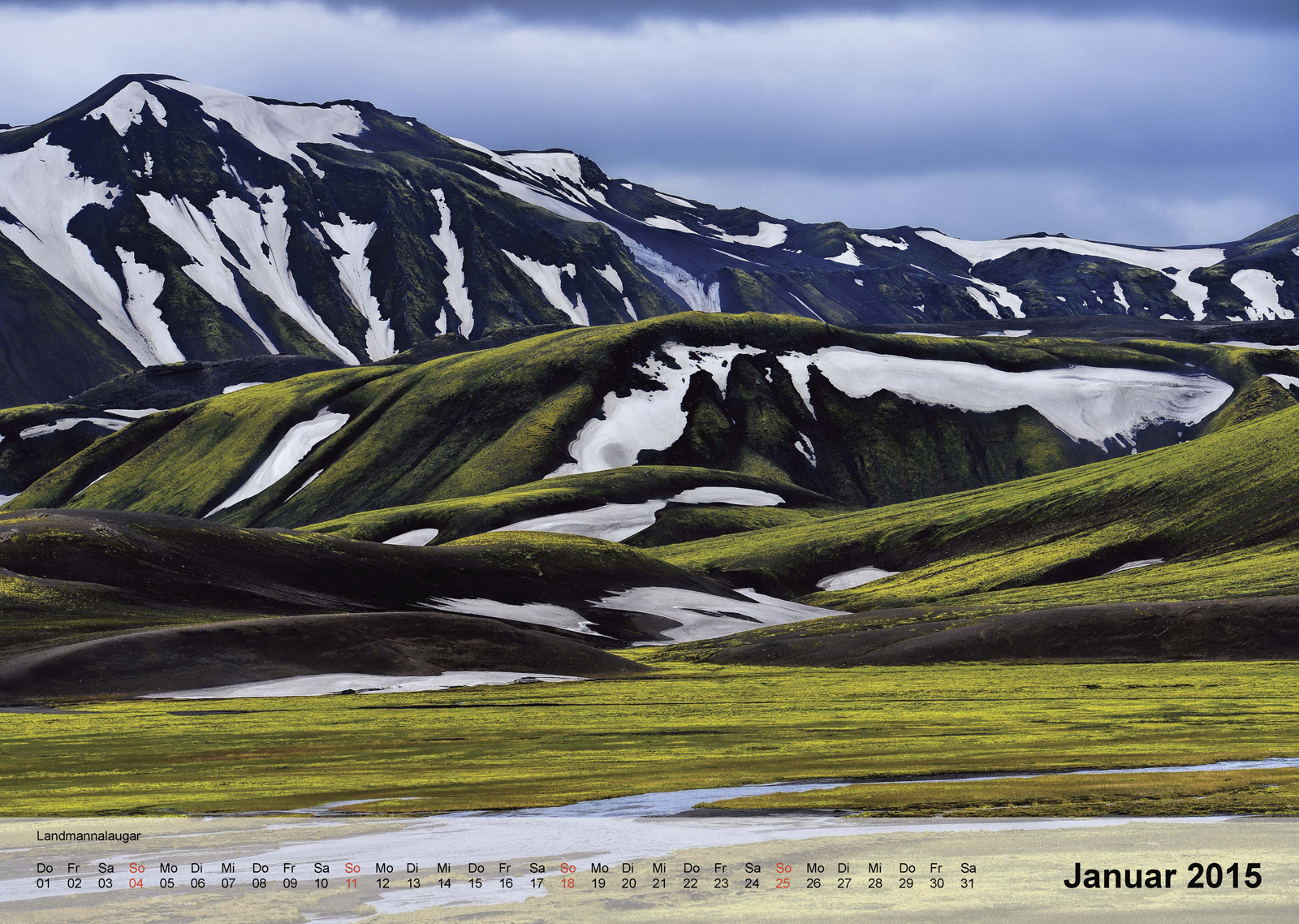 Landmannalaugar | Island | Kalender 2015 - Januar