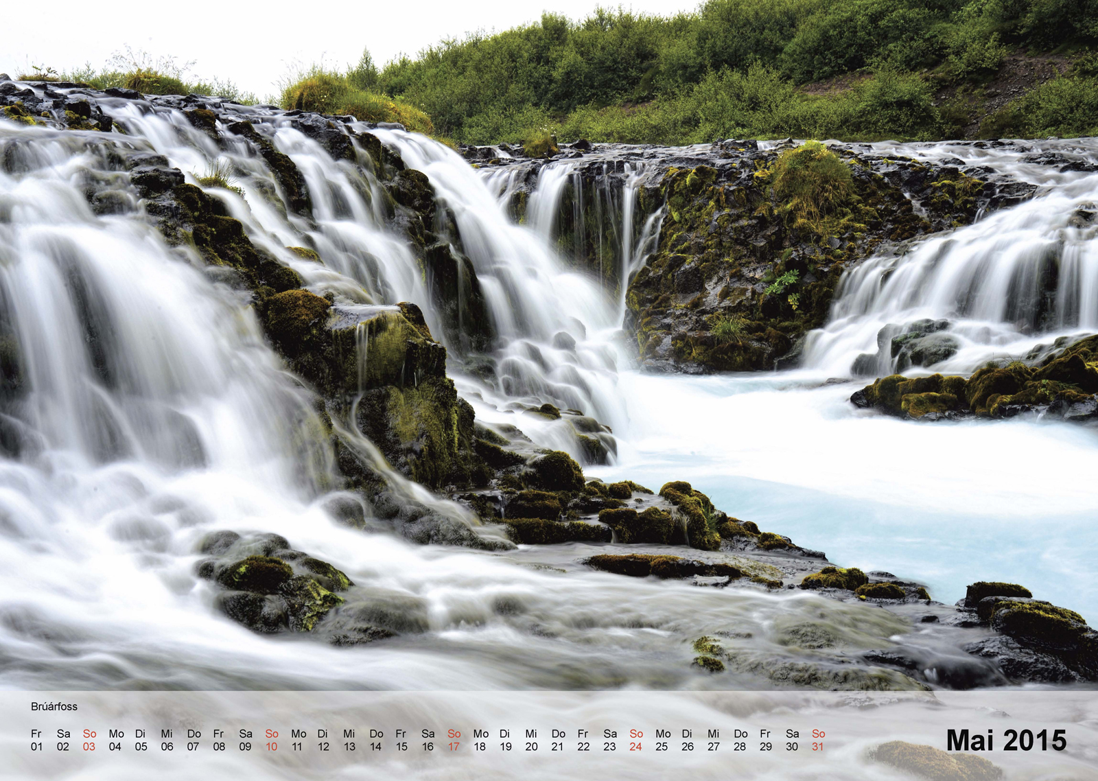 Brúárfoss | Island | Kalender 2015 - Mai