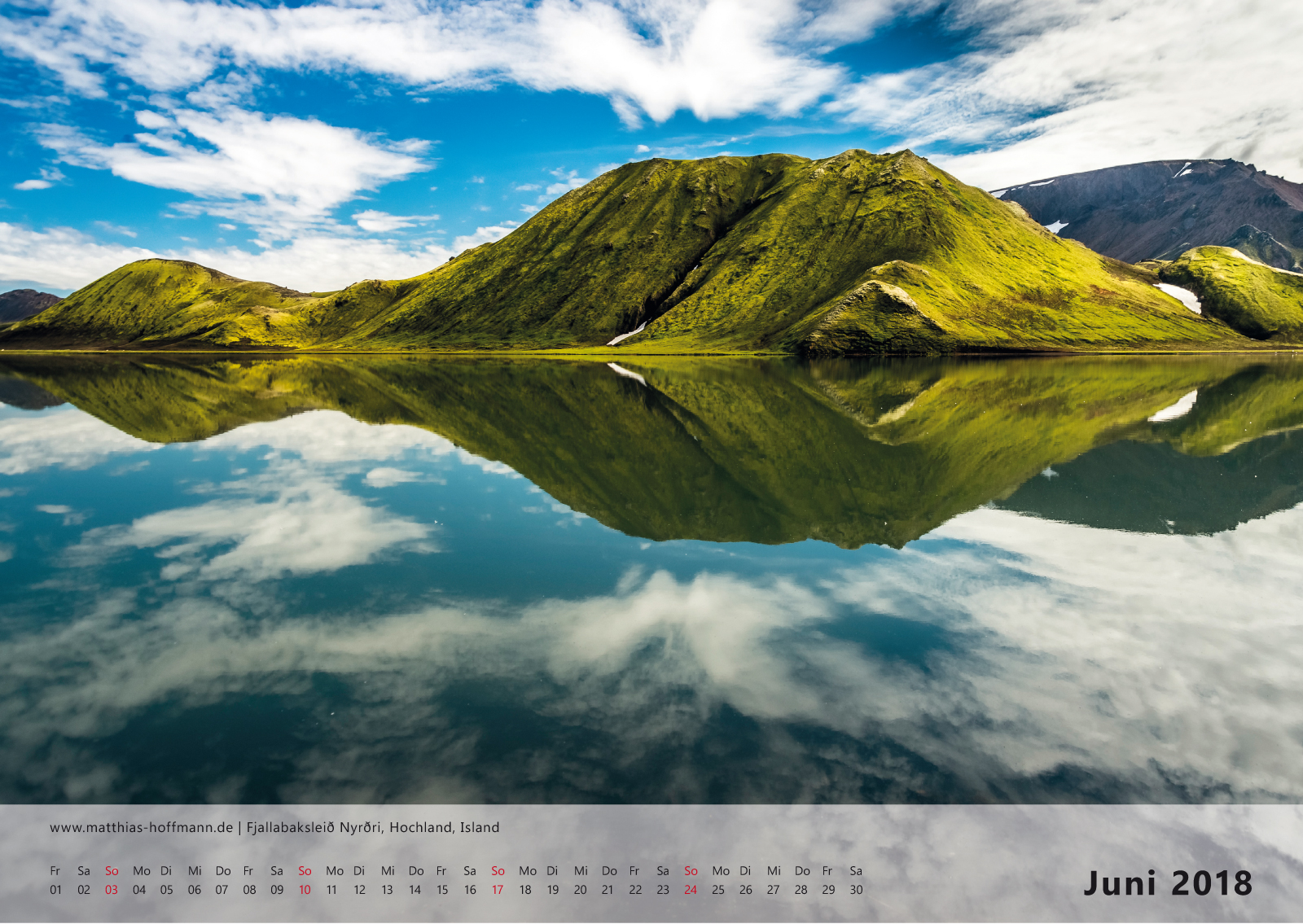 Fjallabaksleið Nyrðri, Hochland, Island | Kalender 2018 - Juni